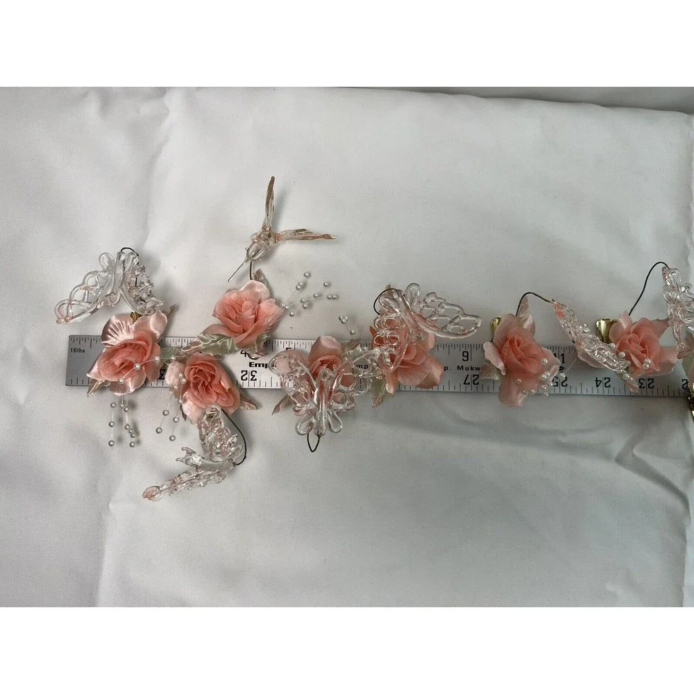 Vtg Silvestri Glass Hummingbird Pink Flower Clip-On Ornament  7 Butterfly 2 Bird - Picture 3 of 8
